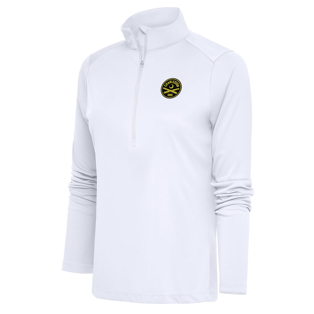  Charleston Battery Antigua Women's Tribute Half-Zip Pullover - White